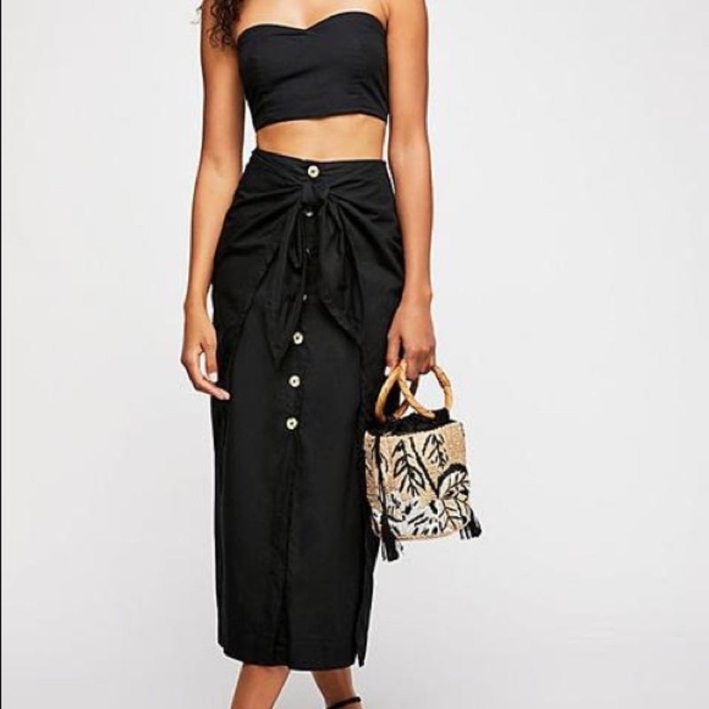 Free People Endless Summer Sunny Sun Set in Black sz XS